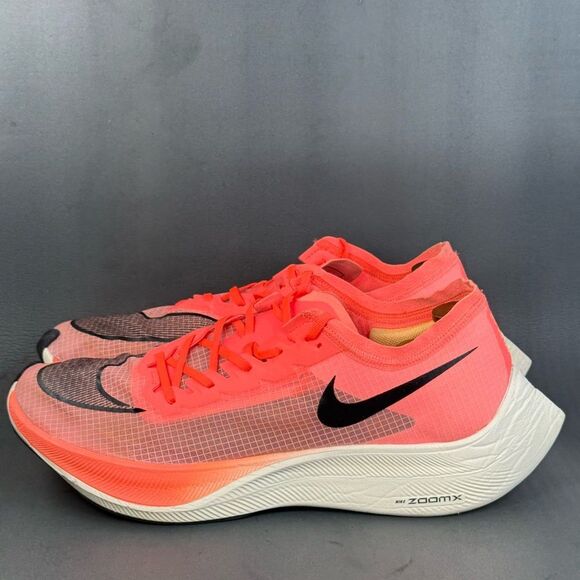 Nike ZoomX Vaporfly Next% Bright Mango athletic sneaker shoes mens size 15 - Picture 3 of 8